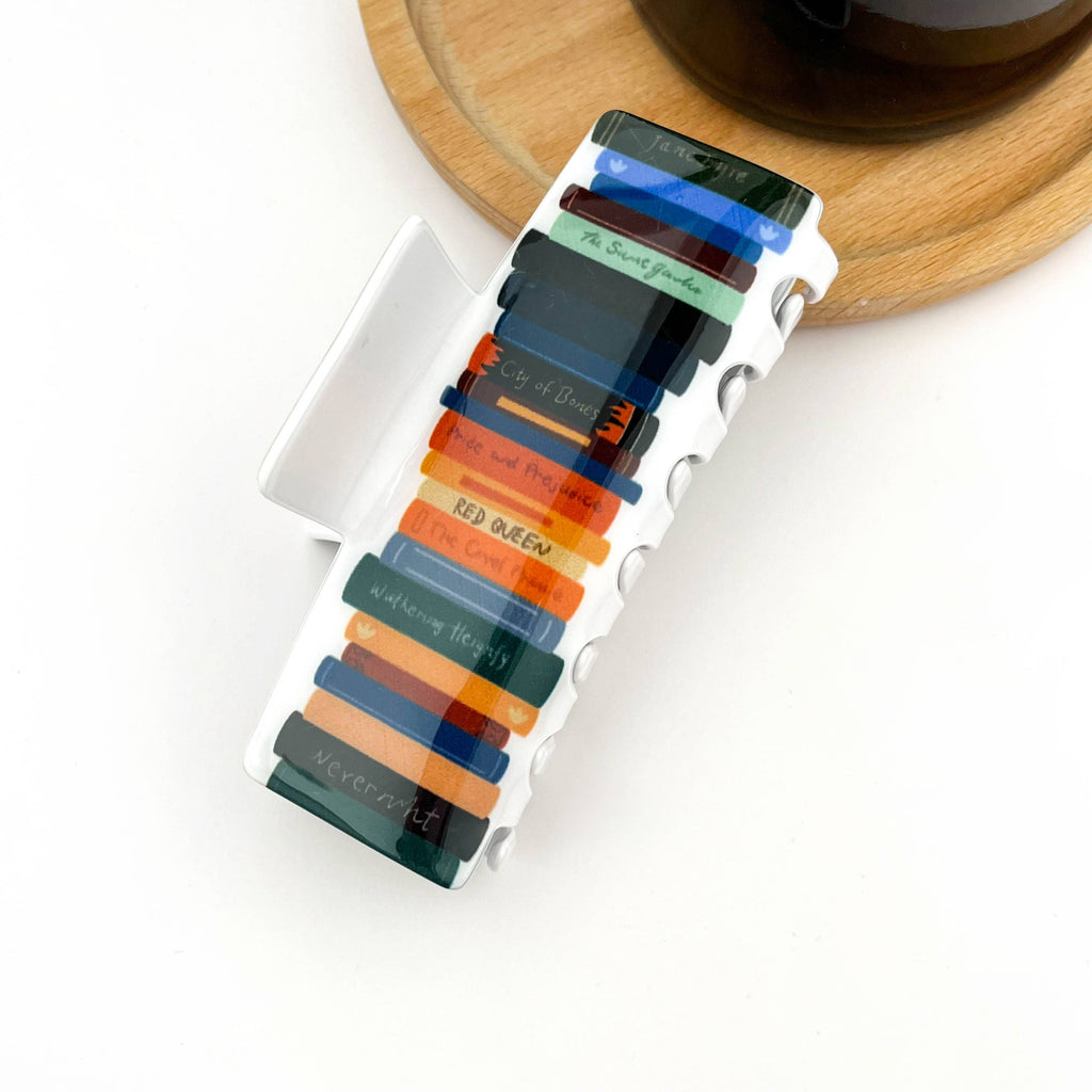 Colorful Book-Shaped Hair Claw Clip, Library Souvenirs
