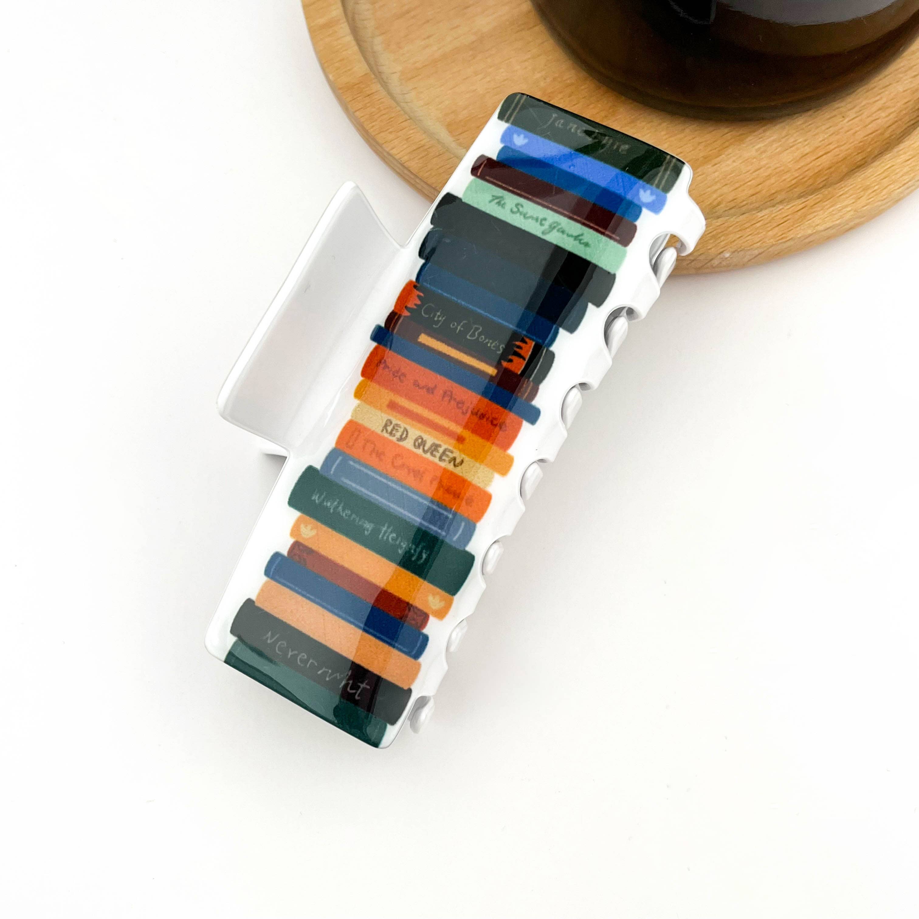 Colorful Book-Shaped Hair Claw Clip, Library Souvenirs
