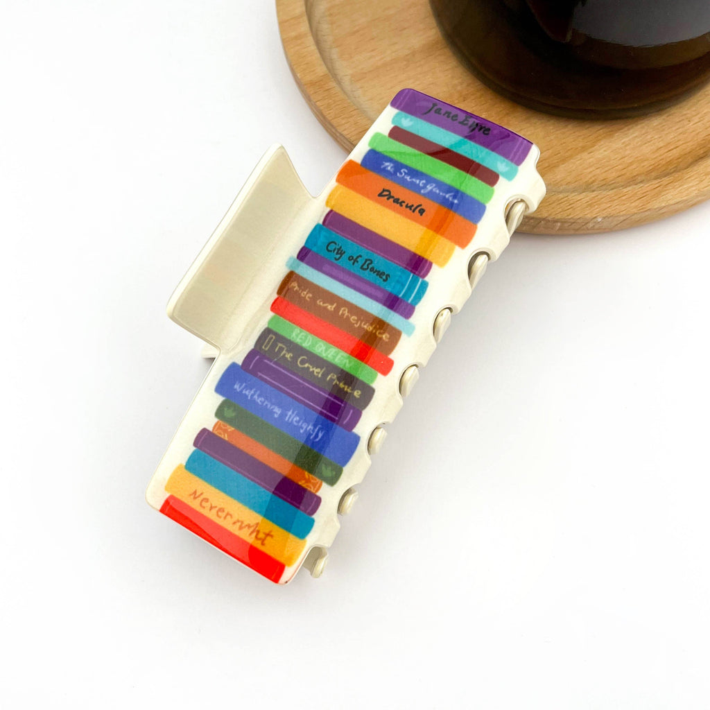 Colorful Book-Shaped Hair Claw Clip, Library Souvenirs